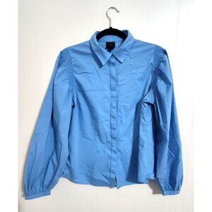 Worthington Women’s Worthington Blue Puff Long Sleeve Blouse Size M